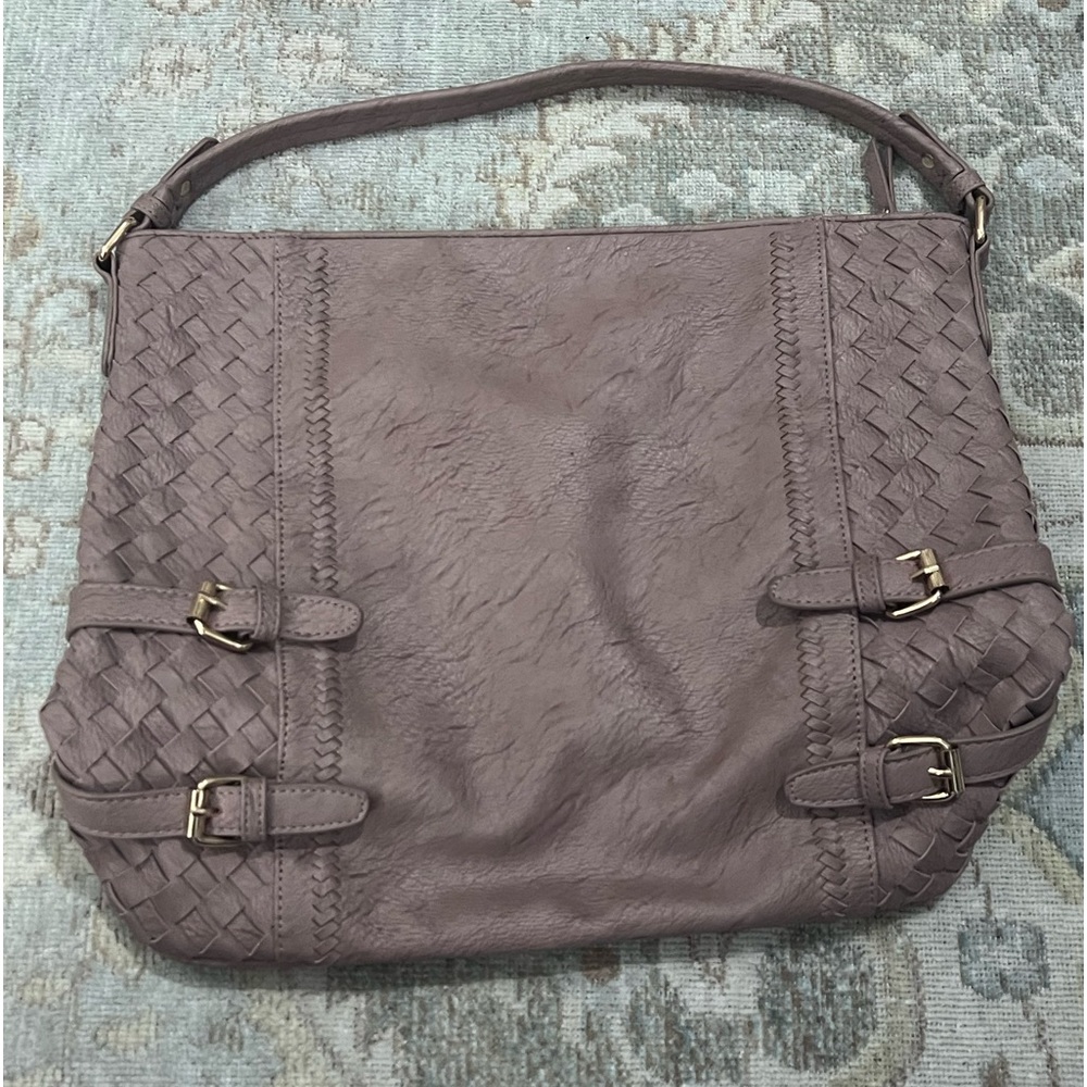 Mauve Vegan Leather Purse, EUC